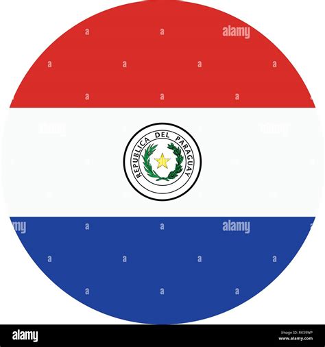 Vector icon flag of Paraguay. Republic of Paraguay flag button Stock ...