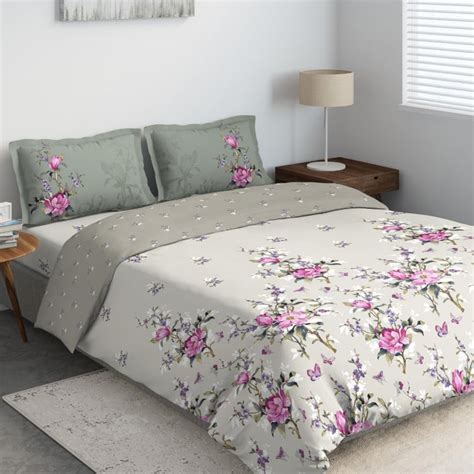 Buy D'DECOR Cherish Printed 4-Pc. Double Bed In Bag - 229 x 274 cm from ...