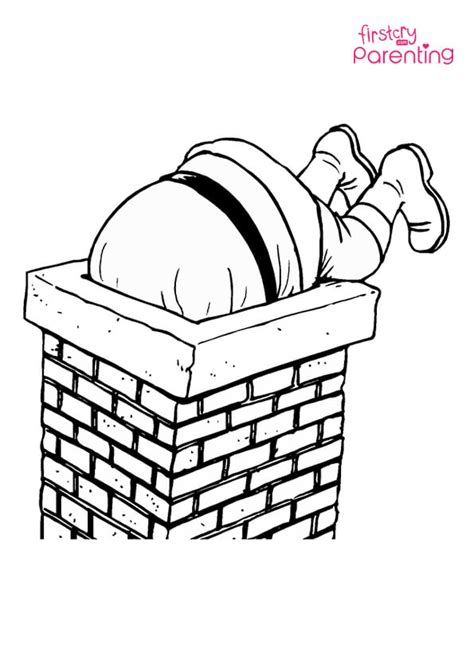 Santa With Sack Coloring Page for Kids | FirstCry Parenting