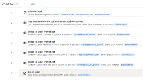 Image result for Power Automate Desktop Write to Excel