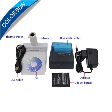 Colorsun Thermal Label Printer bluetooth receipt P... – Grandado