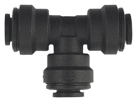 JOHN GUEST, Tee, 1/4 in OD 1/4 in OD x 1/4 in OD Size, Push-Fit Tee ...