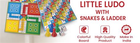 Buy RATNA'S Classic Strategy Game Little Snakes and Ladders with Ludo 2 ...