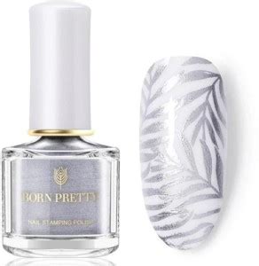 BORN PRETTY 6ml Stamping Nail Art Polish Silver - Price in India, Buy ...