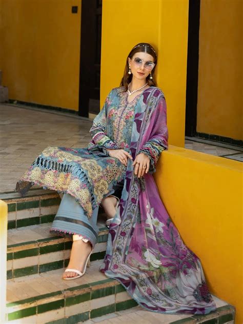 Elaf Signature Embroidered Grey Lawn Suit - ETS-07B GLORY | Pakistani ...