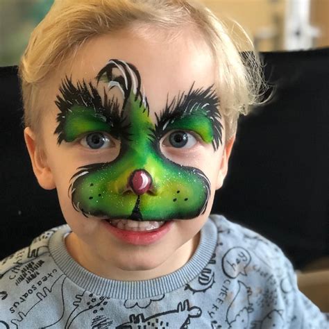 Baby Grinch by Emerald Face Painting | Christmas face painting, Kids ...