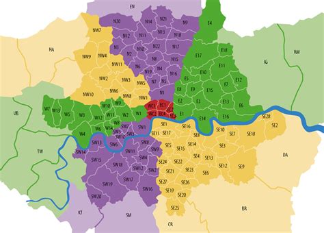 London Postal Code 的图像结果