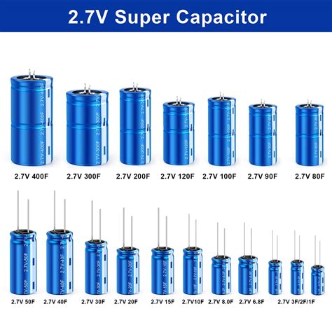 2.7V Super Capacitor Through-Hole 1F–400F | Makerbazar