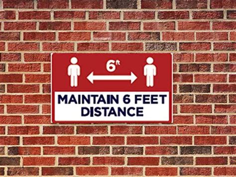 INSHOPFITTING Social Distancing Safety Floor Decals/POSTER Colorful ...