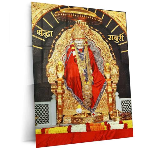 Sai Baba Metal Poster – Divine Blessings & Wisdom 2 – TURTLEWINGS
