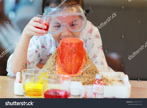 Kid Science Experiment Volcano Baking Soda Stock Photo (Edit Now ...