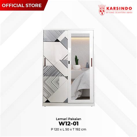 Jual Lemari Pakaian Besi 2 Pintu Sliding W12-01 - Kota Medan - Karsindo ...