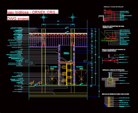 yapı tridilosa dwg projesi - Autocad Projeler
