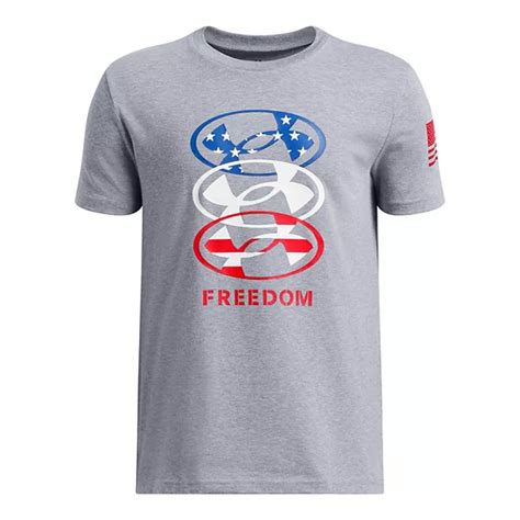 Boys 8-20 Under Armour Freedom Stacked Logo Short Sleeve Graphic Tee