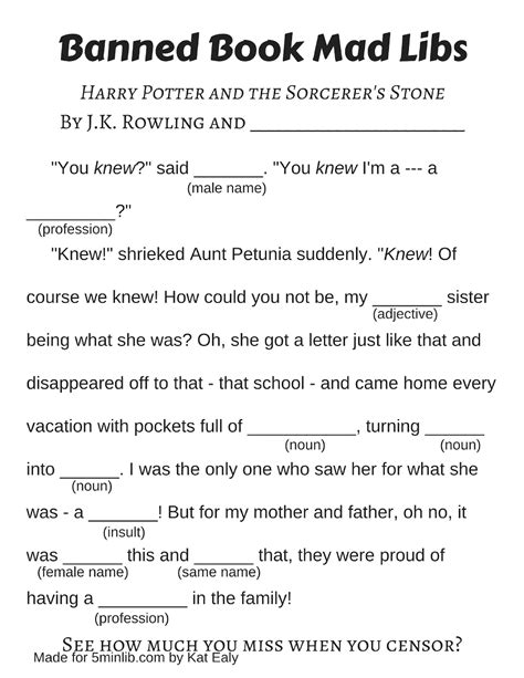 5 Minute Librarian: 3 Quick Banned Books Week Ideas