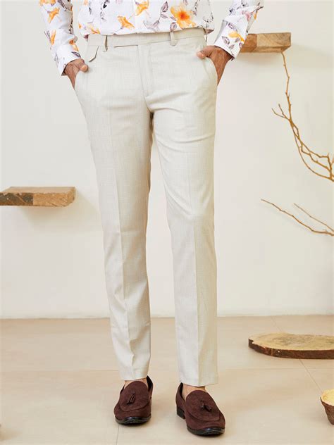 Buy MR BUTTON Neon Poly Viscose Slim Fit Trousers for Men Online in India