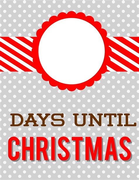 Days Until Christmas Dry-Erase Countdown with Free Printable | Days ...