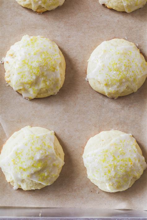 Lemon-Ricotta Cookies with Lemon Glaze - Never Not Hungry