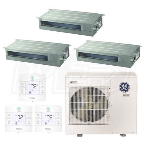 GE Mini Splits GE3L24D09091200 GE Concealed Duct 3-Zone System - 24,000 ...