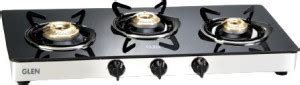Glen 1031 GT EX 3 Burner Cooktop Glass Manual Gas Stove Price in India ...