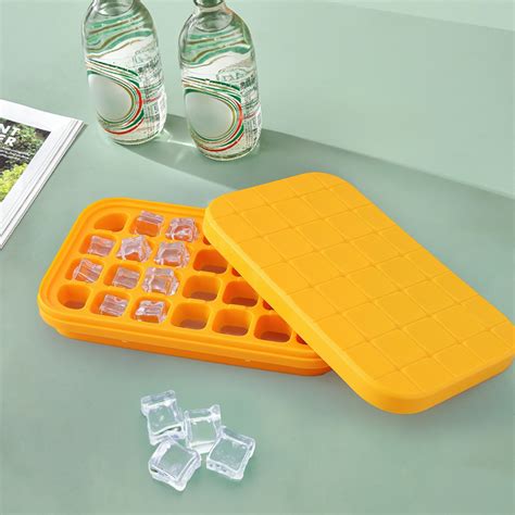 Buy UMAI Ice Cube Tray | 28 Compartments | Orange – The Better Home