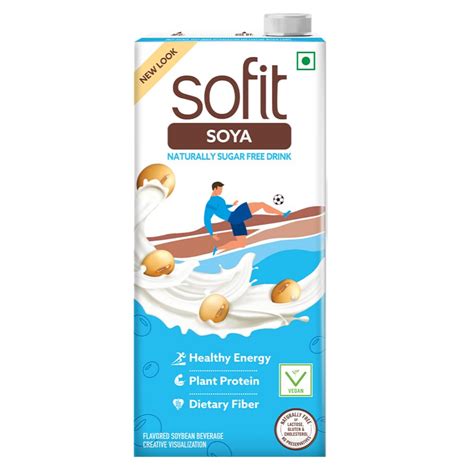 Sofit Soya Drink Naturally Sugar Free, 1000ml - Pack of 2 (2 x 1000ml ...