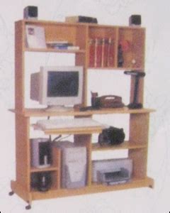 Computer Table with Book Rack Design 的图像结果