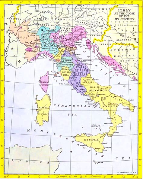 Italian Renaissance Map Italy | Facts, Geography, History, Flag, Maps,