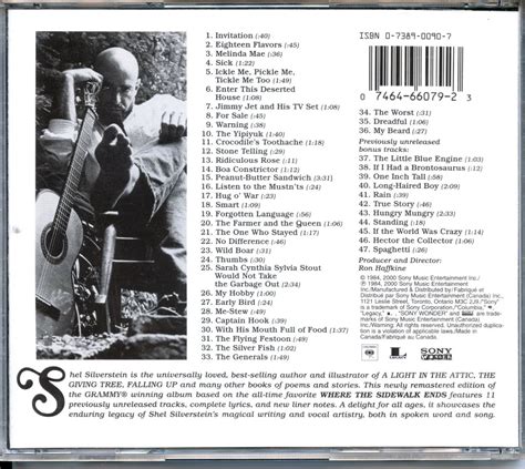 Shel Silverstein Where The Sidewalk Ends Sick