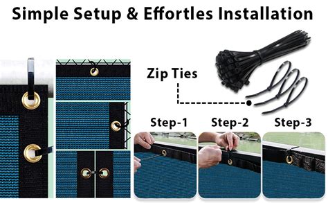 HIPPO - Privacy Screen Fence Heavy Duty Shade Net with Polyester Band ...