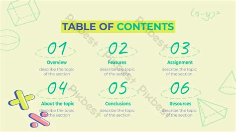 School Subject Mathematics For High Presentation PowerPoint | PPTX ...