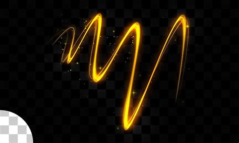 Yellow winding light effect | Premium PSD