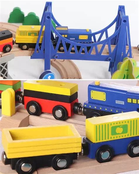 108 Pc Wooden Train Track Set - Eduspark Toys