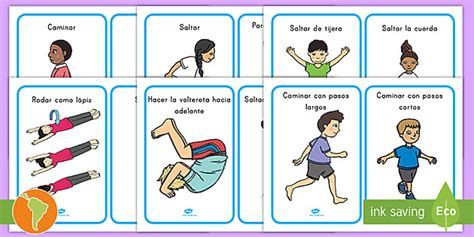 Tarjetas para educación física