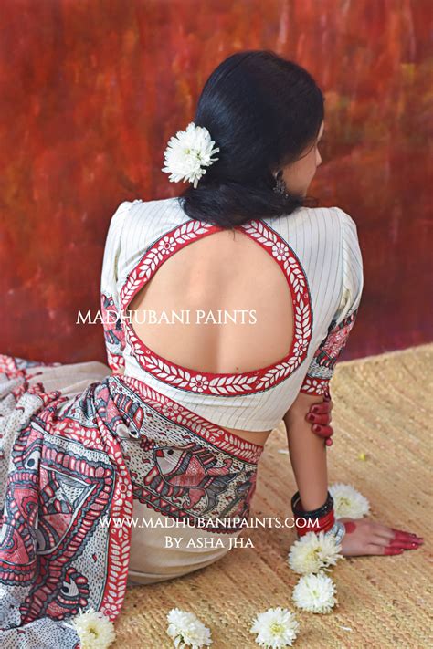 JAL TARANG Hand-painted Madhubani Chanderi Blouse – MADHUBANI PAINTS BY ...
