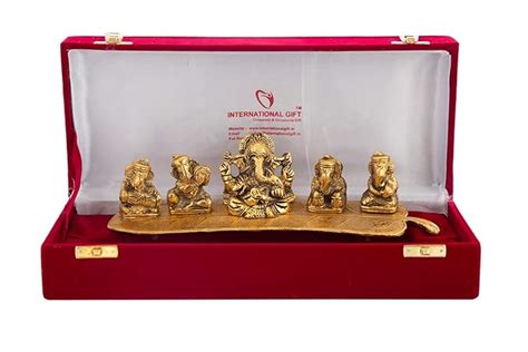 Buy INTERNATIONAL GIFT® Golden Plated Musical Ganesh God Idol Statue ...
