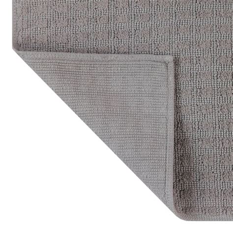 Honeybloom Woven Square Dark Grey Bath Rug 20x30 | At Home