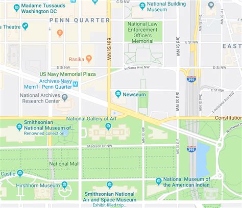 Maps and Information for National Mall Washington, D.C.