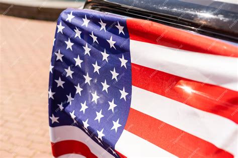 Premium Photo | Usa flag hanging, american flag