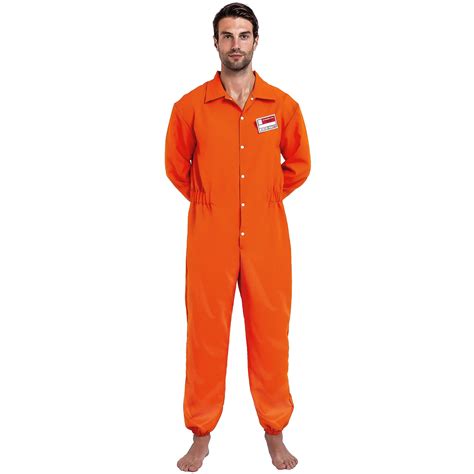 Spooktacular Creations Orange Prison Jumpsuit Men, Prison Costume Adult ...