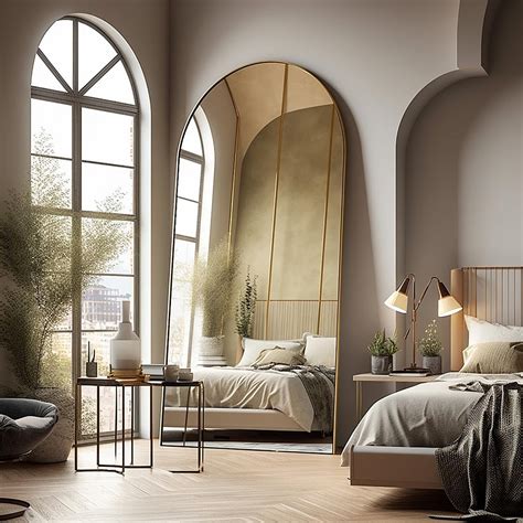 Amazon.com: AyeWish Floor Mirror, Oversized Full Length Arched Mirror ...