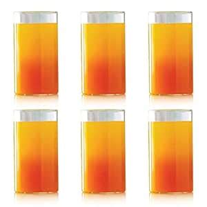 Buy POPLEY Classic Clear Plastic Reusable Drinking Glasses (Set of 6 ...
