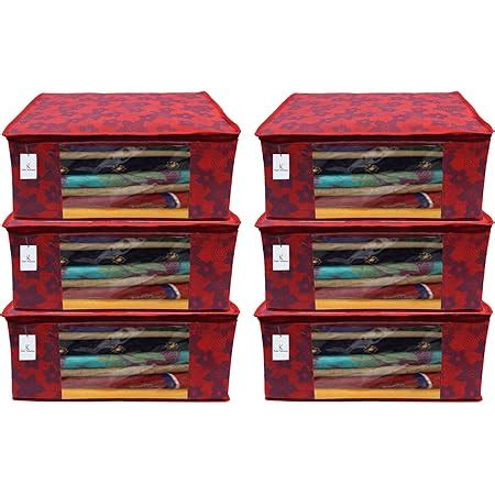 Kuber Industries Non Woven Fabric Saree Cover/Clothes Organizer|Metalic ...