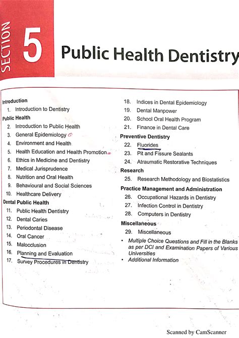 Public health dentistry mastering (scanned) - Dental school - Studocu