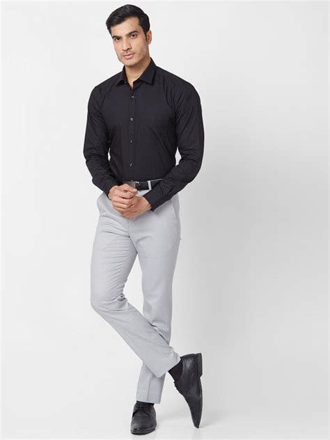 Park Avenue Men Grey Neo Fit Structured Trouser – MyRaymond