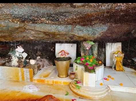 A spring of water flowed from the top of the Jaria Mahadev temple in ...