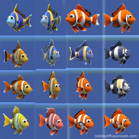 Animated Pixelized Fish for Godot | Stable Diffusion Online