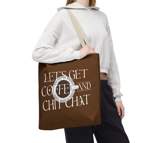 Coffee Lover Tote Bag, "let's Get Coffee and Chit Chat", Coffee Shop ...