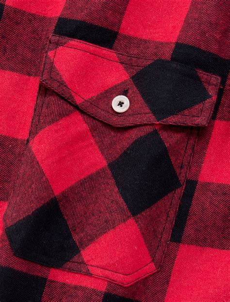 Alimens & Gentle Men's Red Plaid Flannel Shirt - Casual Regular Fit ...