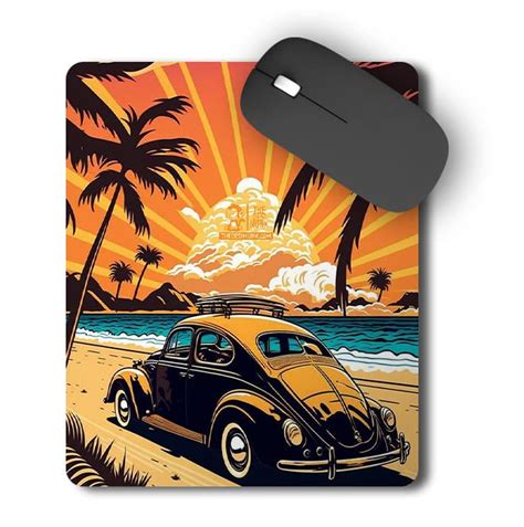 The Desi Monk Vintage Car On Beach Mouse Pad for Gamers | Graffiti Anti ...